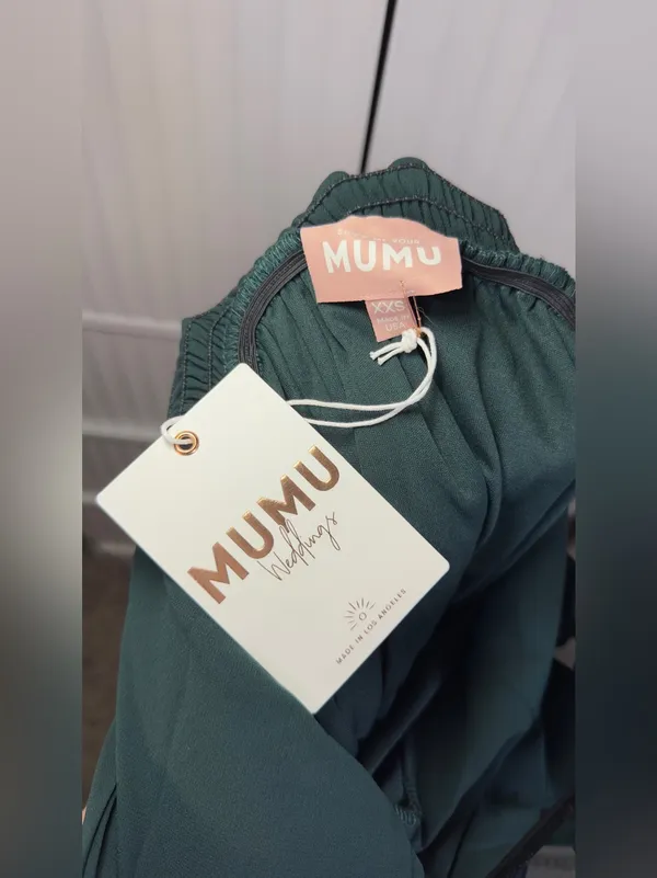 NWT Show Me Your MuMu Reese Ruffle Dress Emerald Green XXS - Image 6