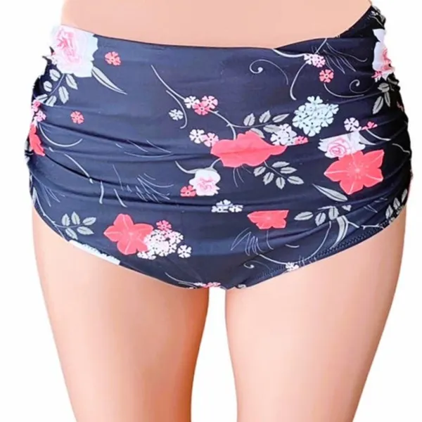 NWT ~ BEACHSISSI Black Floral Tankini Bikini Swimsuit ~ Womens Size MEDIUM - Image 6