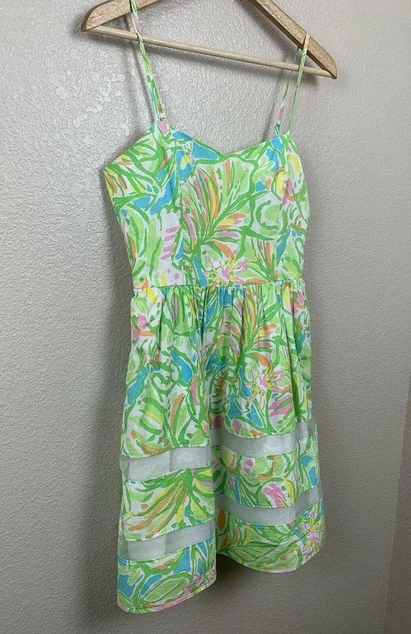 Lilly Pulitzer Ollie Fit Flare Dress Elephant Ears - Image 2