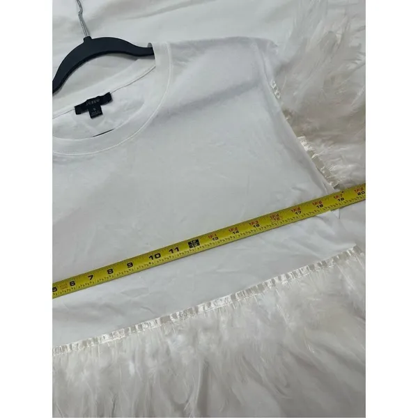 J.Crew Tiered dress With Feathers Size S - Image 4