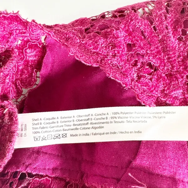 Free People FP One Womens Mulberry Celine Velvet Lace Longline Bralette Size‎ S - Image 5