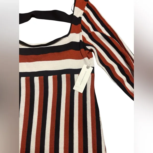 NWT Anthropologie Maeve Striped Sweater Midi Dress Size XS - Image 4