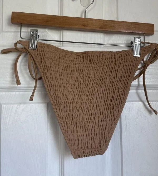 Aerie Smocked Tie Bikini Bottoms size M - Image 2