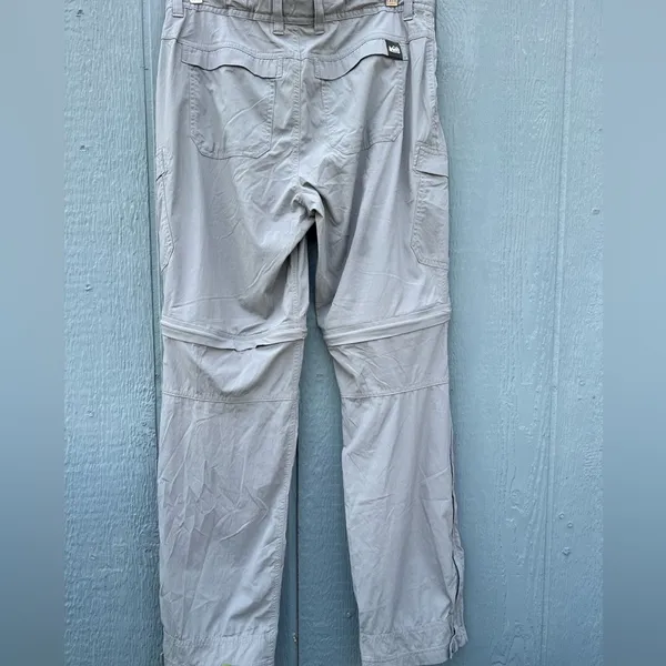 REI Utility Cargo Convertible Trail Pants Grey Size Small - Image 6