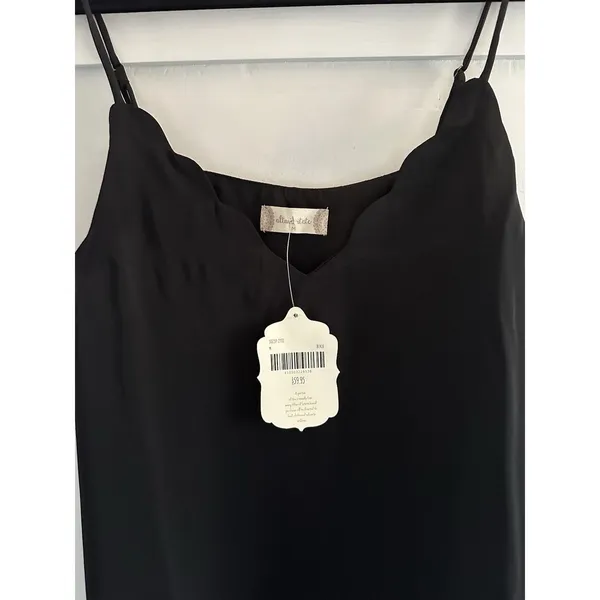 Altar'd State Black Silky Mini Dress Spaghetti Strap M NWT - Image 2