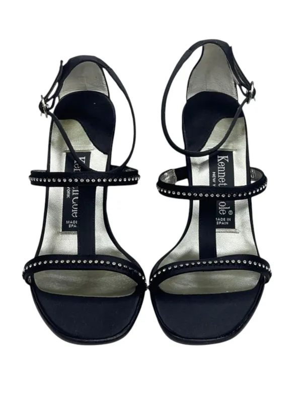 new Kenneth Cole ★ Evening Star Rhinestone Embellished Sandal ★ Black Satin ★ 8M - Image 7