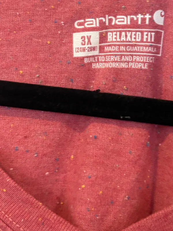 Carhartt pink marled knit relaxed fit v neck size 3X - Image 5