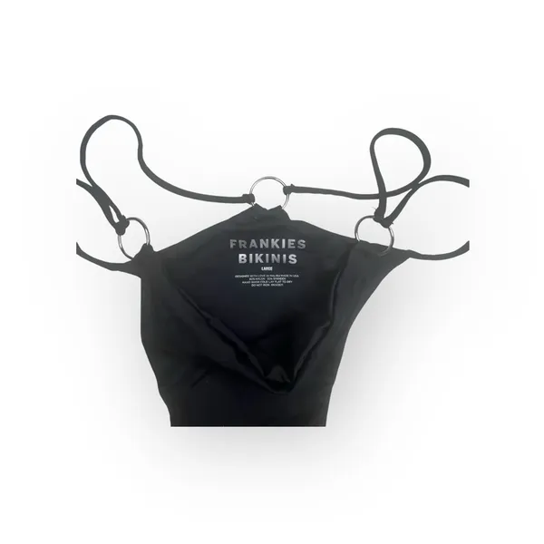 new Frankie’s Bikinis ↯ Kailyn Skimpy Ring Detail Bikini Bottoms ↯ Black ↯ Large - Image 10