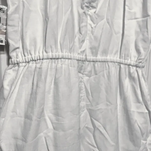 Maison Jules White with Navy Embroidery Sleeveless Midi Dress NEW size Small - Image 6