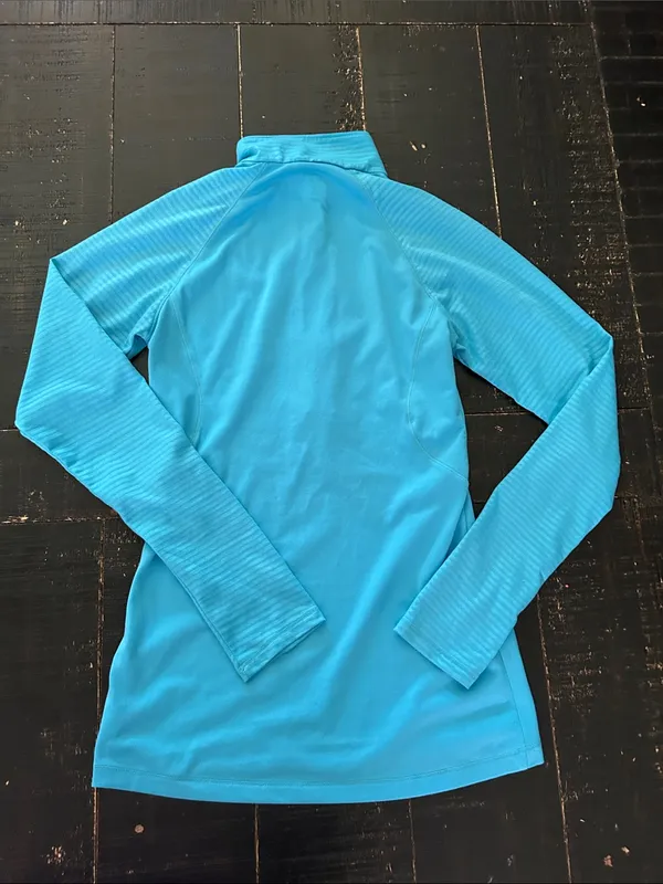 Under Armour Women’s Long-Sleeve Quarter-Zip Top in Bright Teal‎ - Image 5