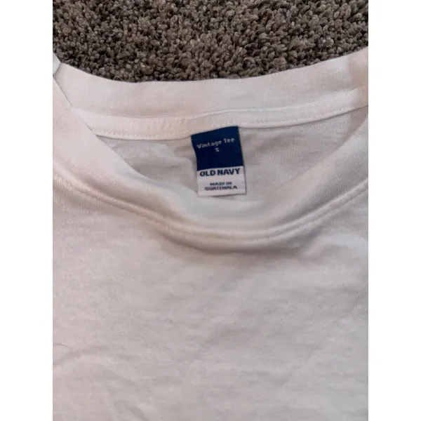 Old Navy Women's White Vintage Tee Long Sleeve Tee Size Small - Image 2