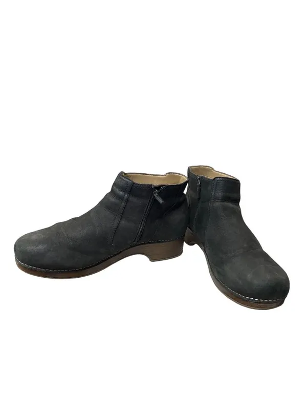 Dansko womens black leather mid ankle casual slip on boots sz 11.5-12 SKU 10-825 - Image 2
