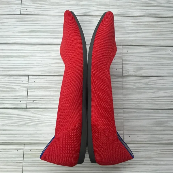 Rothys‎ The Point Red Pointed Toe Knit Flats Womens Size 8 Sustainable Washable - Image 2