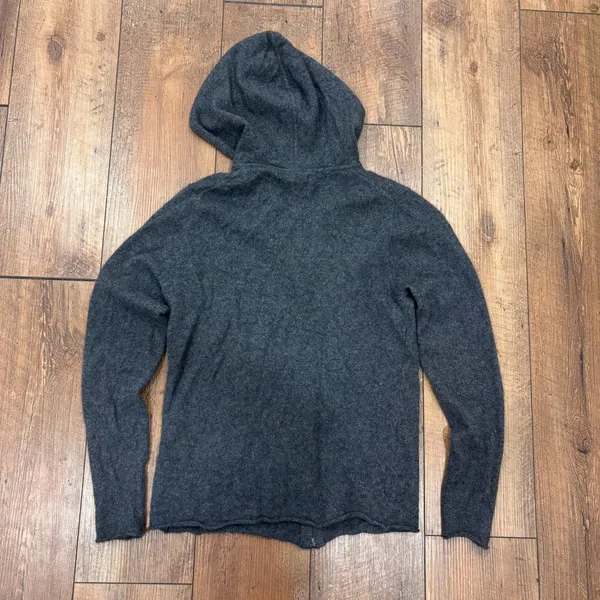 Citizen Cashmere Paris Zip Grey Hoodie Lounge Cozy Longsleeve Sweatshirt Size L - Image 4