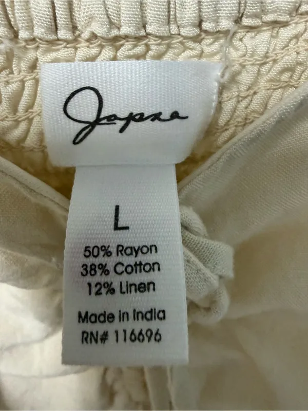 Japna Cream Puff-Sleeve Midi Dress with Front Tie - Image 6