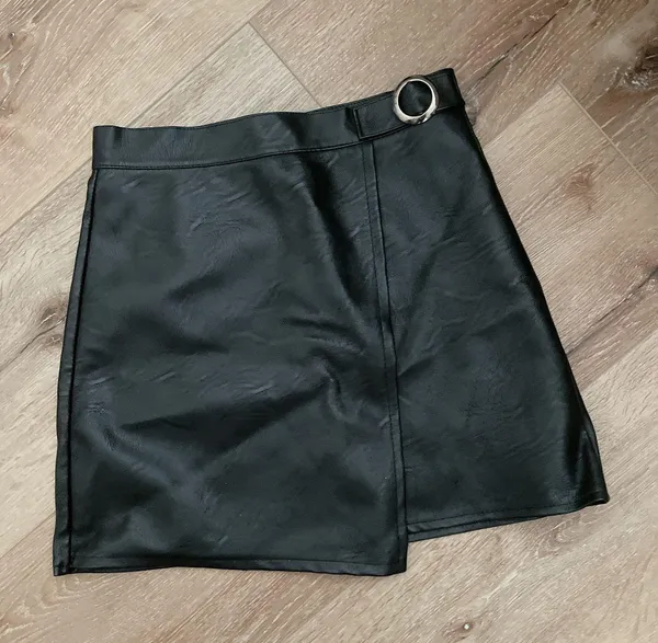 Women Sheepskin shorts autumn Leather skirt - Image 2