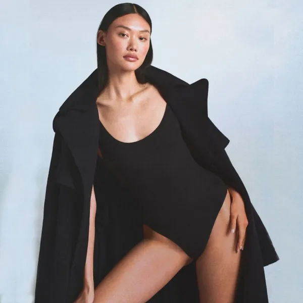 NWT SKIMS Boyfriend Fleece Oversized Trench Coat Onyx New on site! Size XS - Image 7