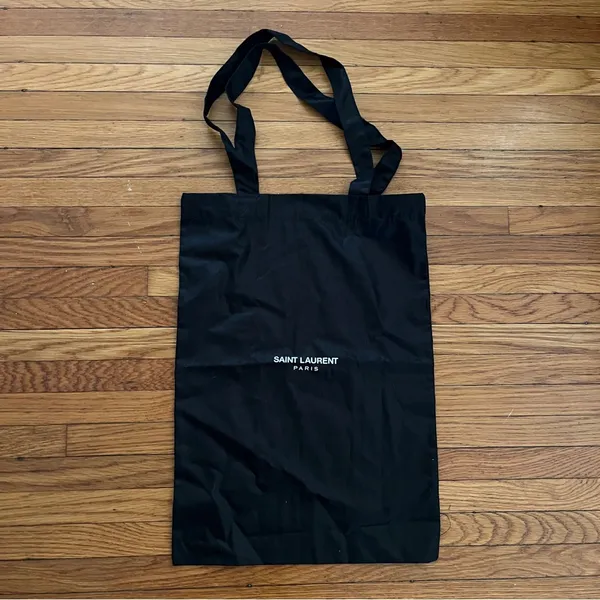 Saint Laurent black cotton tote bag - Image 3