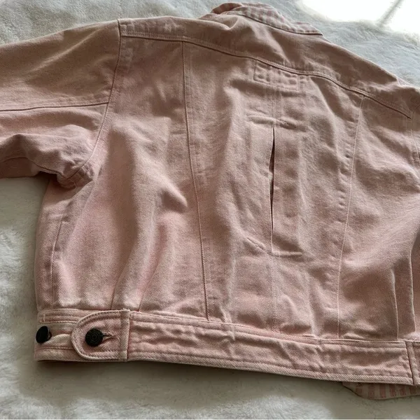 MBD by Bitterman Vintage 80s Pink Denim Jacket Size Medium - Image 10