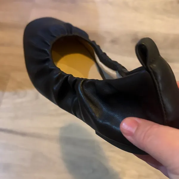 The drop black ruched classic flat ballets new size 8 - Image 7
