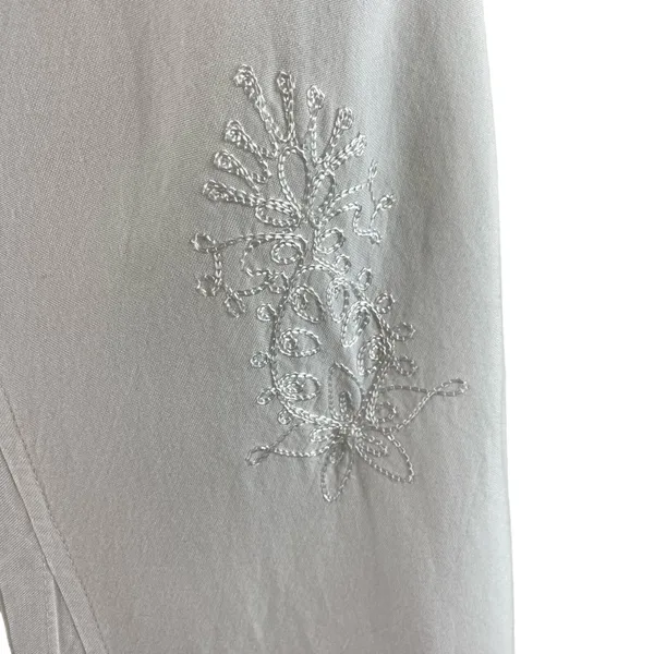 Coline NWT White‎ Sleeveless Dress Embroidery Large - Image 3