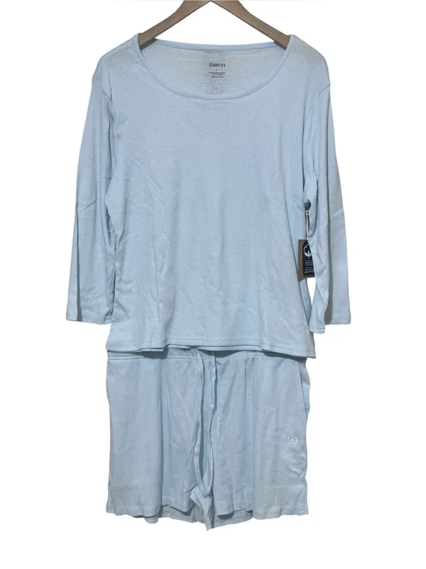 BORN Shortie Pajamas L Country Air Blue NWT - Image 2