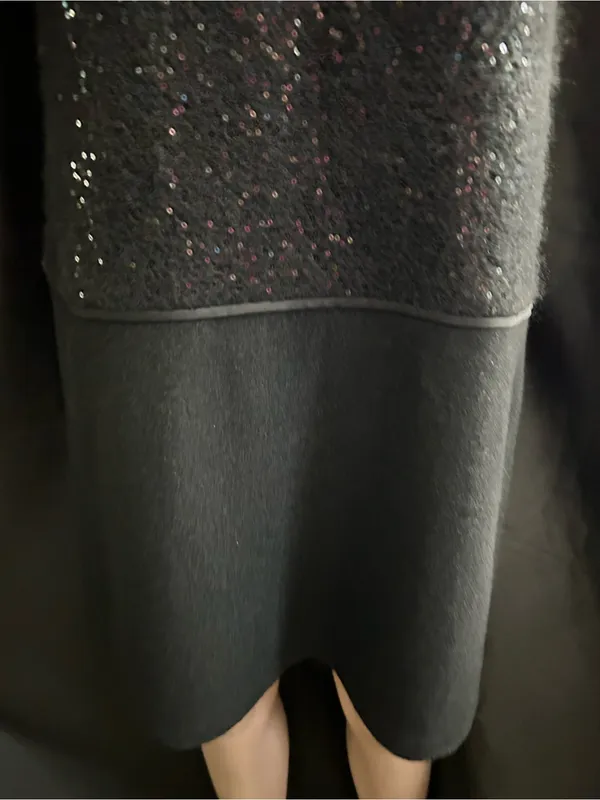 Loft Women’s Black Sequin Front Shift Dress SZ 8 NWT - Image 8
