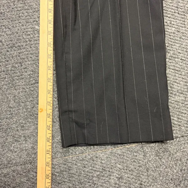 Lauren Ralph Lauren Womens 16 Wool Pinstripe Pant Suit Charcoal Grey 2 Piece Set - Image 11