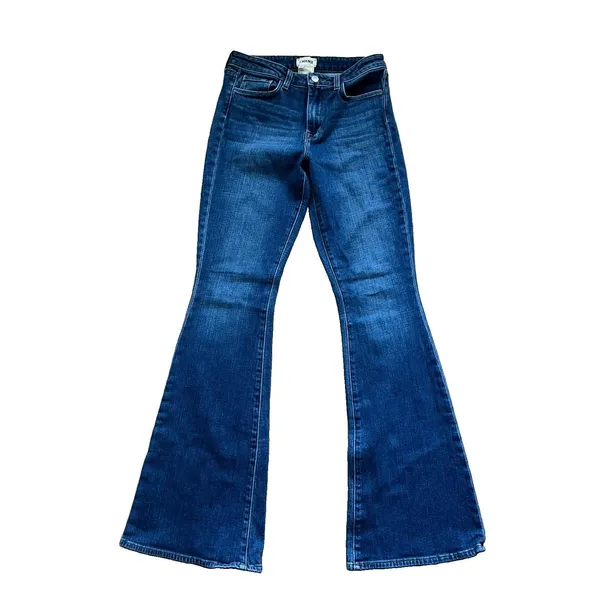 L'AGENCE Bell High Rise Flare Jeans Size 27 Authentique Blue Wash - Image 2