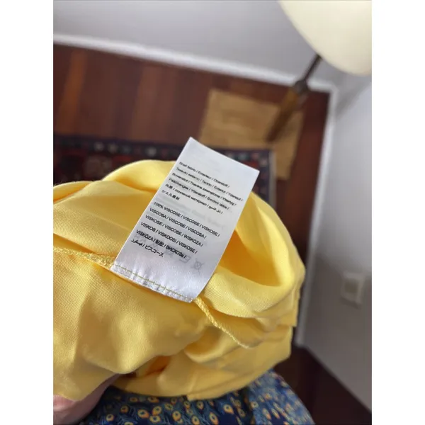 New Farm Rio Yellow Cutout Piped Ring Midi Dress Small - Image 11