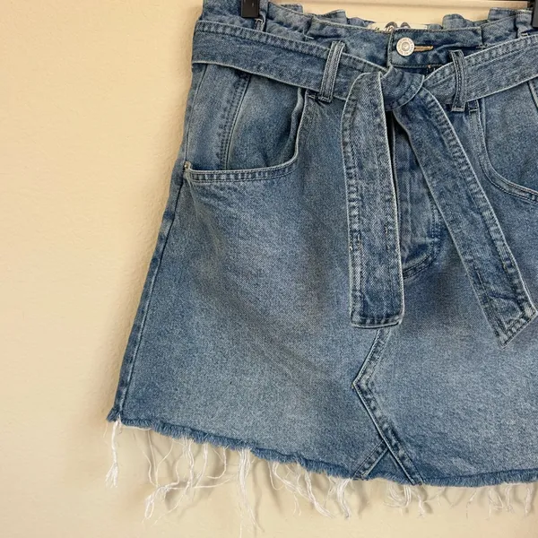 Free People Denim Paper Bag Skirt - Image 5