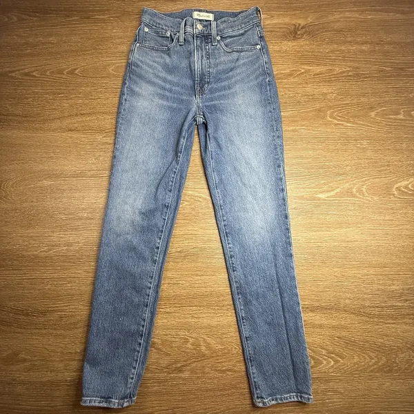 Madewell Perfect Vintage Jeans Womens 25 Blue High Rise Tapered Denim Mom Jeans - Image 2