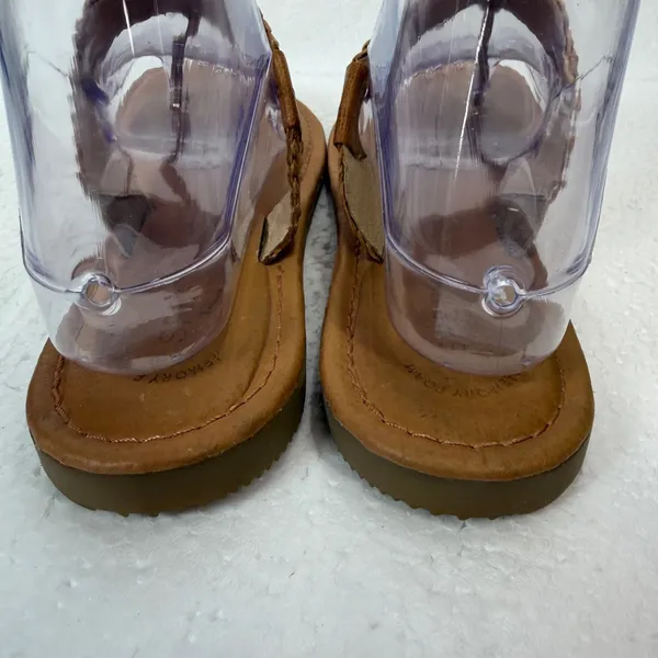 Sperry Gold Braided Thong Sandals Flats Women's 7 Brown Leather STS98083 - Image 7