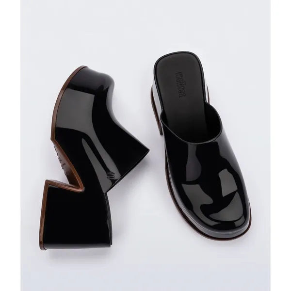 Melissa‎ Mia Black Platform Clog Mule Heels US 5 EU 35/36 - Image 3