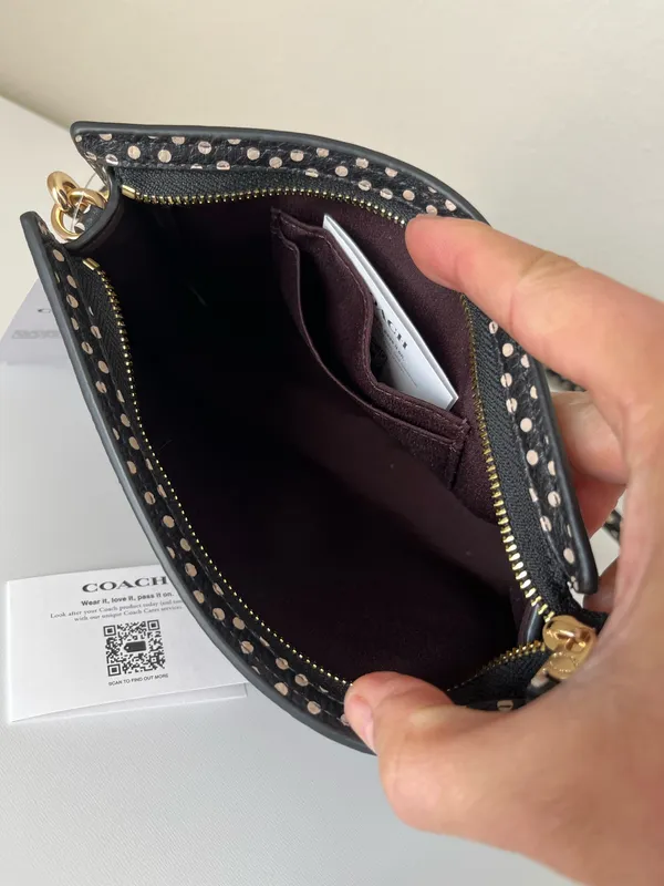 Coach Slim Crossbody Bag With Spot Print - Image 9