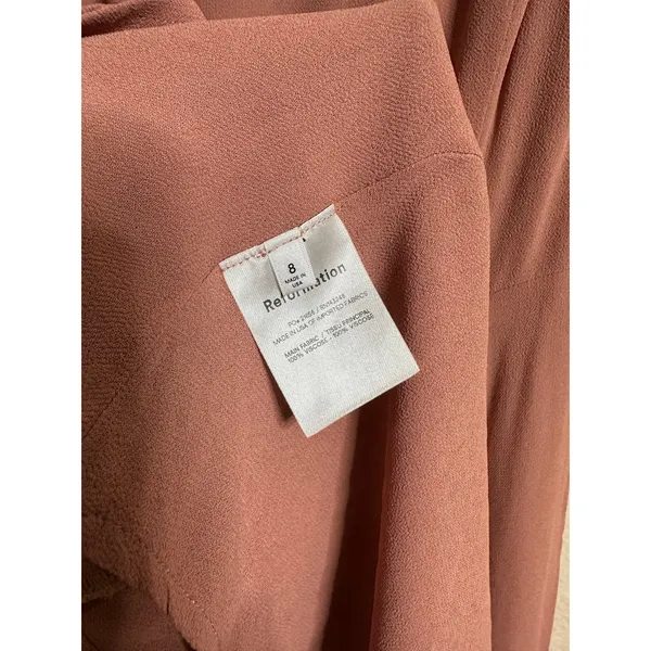 Reformation Twilight Midi Dress in Praline Mauve Pink Womans 8 - Image 10