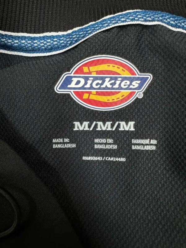Dickies Mens Black V-Neck Scrub Top Size Medium - Image 4