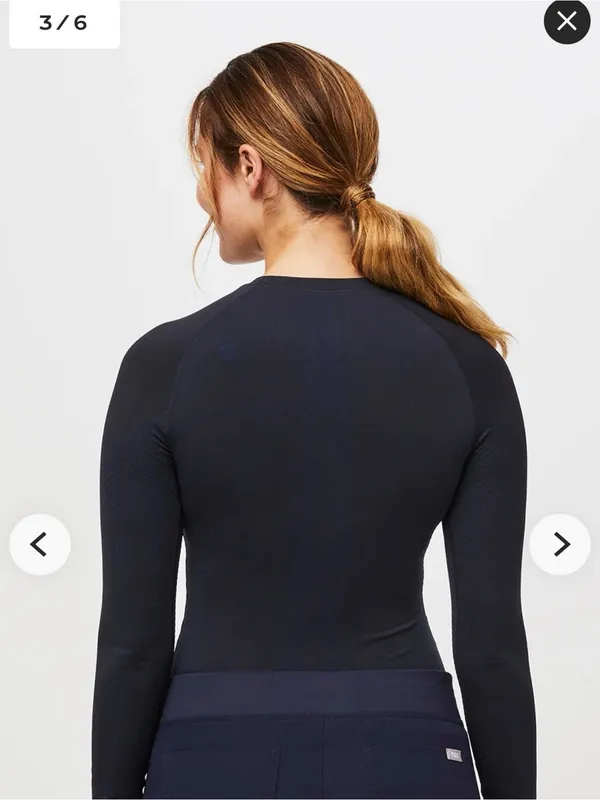 Salta Seamless Long-Sleeve Under scrub Navy Size XXS NWT - Image 8