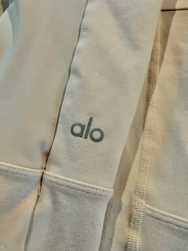 ALO Yoga High Waist Cargo Leggings Bone Ivory Cream White Extra Small XS Workout - Image 5