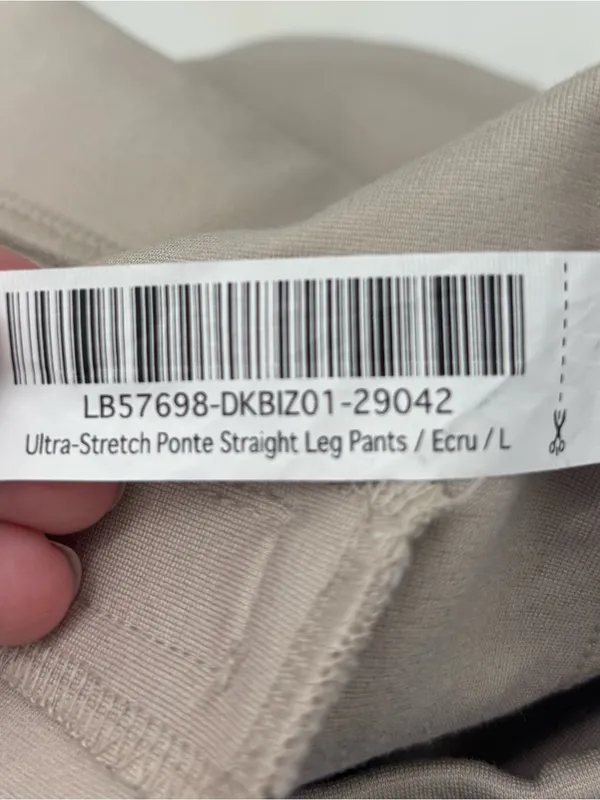 Quince ultra stretch ponte straight leg pants ecru large - Image 8