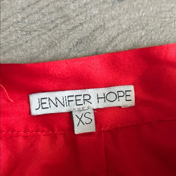 Chic Asymmetrical Red Skirt Size XS - Image 2
