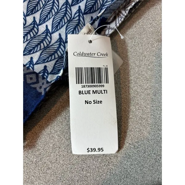 Womens Coldwater Creek Scarf‎ NWT - Blue Multicolor - Image 3