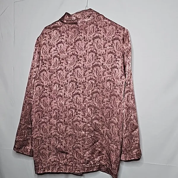 Free People no longer made silky jacquard paisley long 1 button blazer jacket S - Image 10