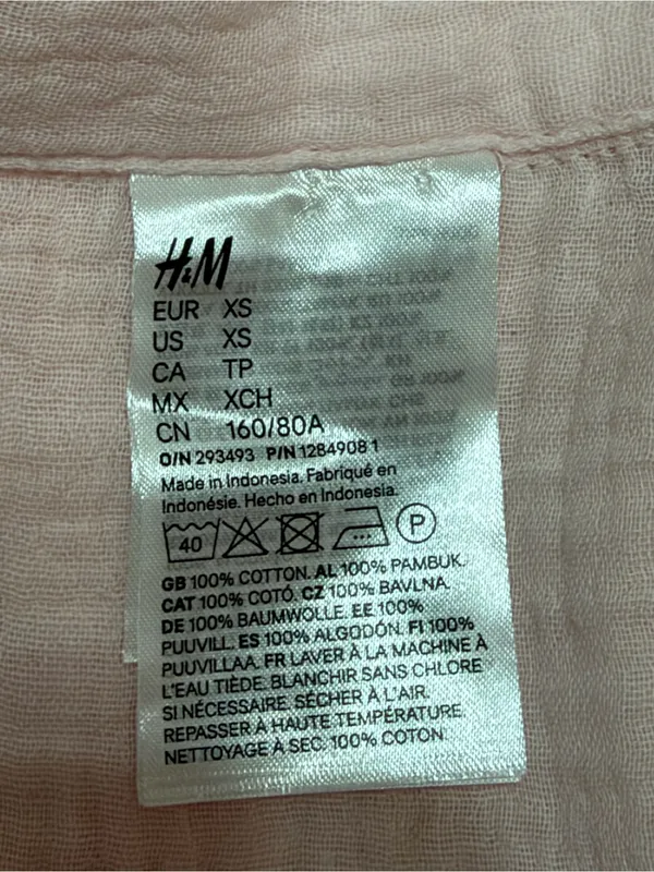 H&M Women’s 100% Cotton Muslin Pajama 2 Piece Set Size XSmall - Image 4
