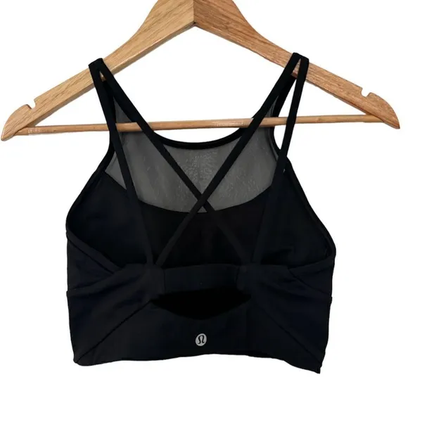 Lululemon Clip In Long Line Black Sports Bra 2 Harness - Image 2