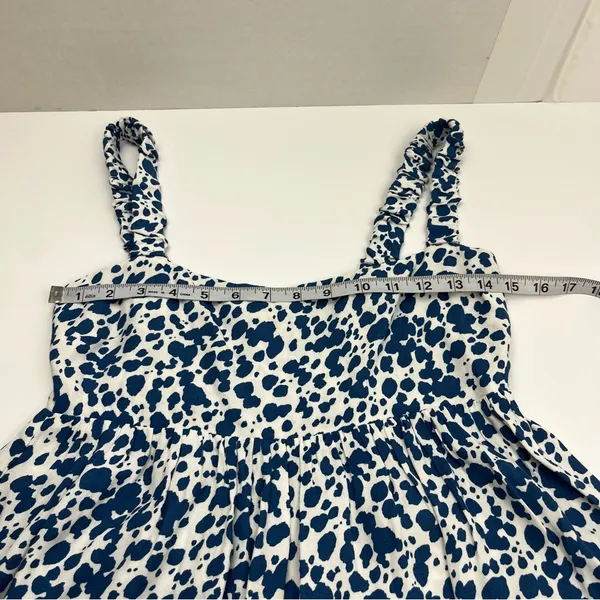 Reformation Serene Dress Womens Size 6 Rainey‎ Blue White Mini Festival *FLAW - Image 5