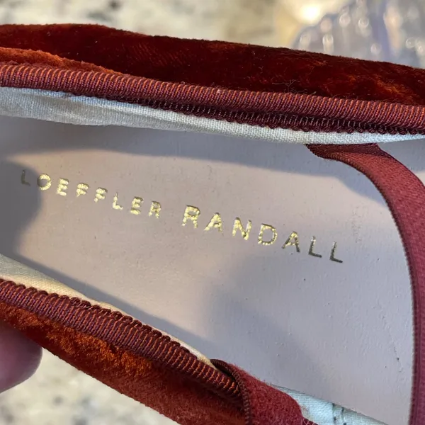 Loeffler Randall Ballet Flat Womens 8 Rust Velvet Mary Jane Bow Leonie Shoes - Image 8