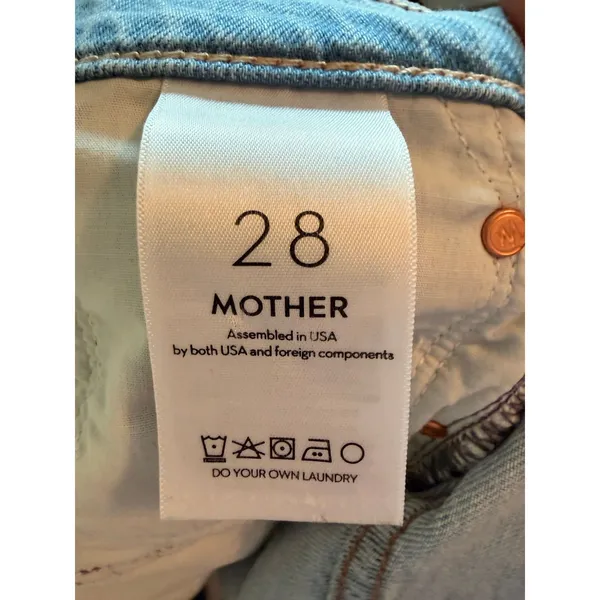 MOTHER Jeans Women 28 Light Blue The Ditcher Crop High‎ Rise Straight Leg Denim - Image 8