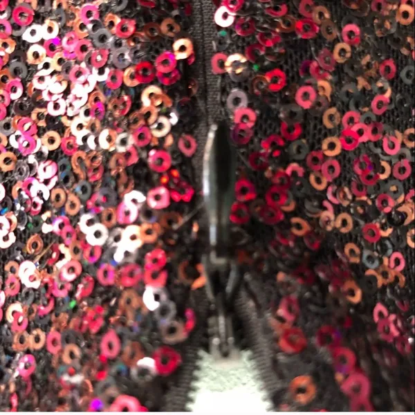 EXPRESS sequin v-neck burgundy dress - Image 5