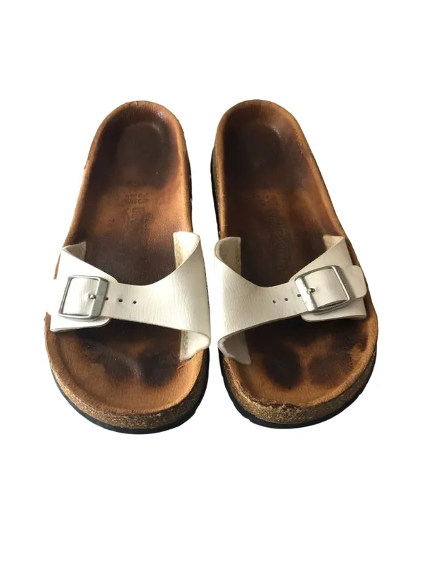 Birkenstock Madrid Single-Strap Sandals Relax White 38 Women's 7 - Image 2